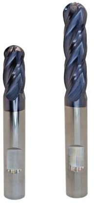 VHM Radiusfräser, CNC Kugelfräser, 30°, Z=4, Beschichtet, Standard und Lange Ausführung (Standard, 3R1,5 x 7 x 38 - d2=3 mm)