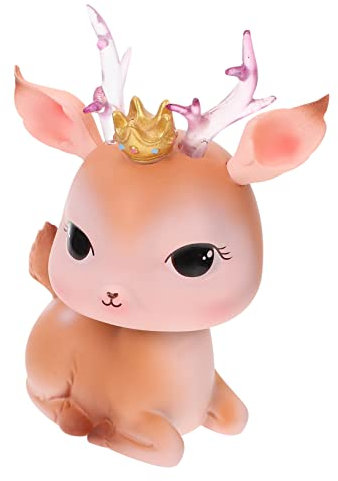 Yardwe Hirschverzierung Weihnachtsschmuck Miniaturpuppen Dekor Hirsch-Statue Auto Frühlingsdeko Rentierfigur Tischminiaturen Minitiere Harz Schreibtisch Zubehör Kind
