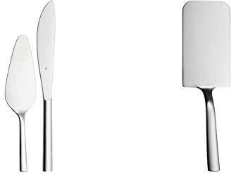 WMF Nuova Obst-/ Kuchenbesteck Set 2-teilig, Tortenmesser, Tortenheber, Cromargan Edelstahl poliert, spülmaschinengeeignet & Nuova Lasagneheber 25 cm, Pizzaheber, Cromargan Edelstahl poliert
