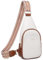VATAN Kleine Schultertasche Damen Crossbody Bauchtaschen Leder Crossbody Taschen für Frauen, D-Braun mit Weiß, Bauchtasche Umhängetaschen Damen Trendy