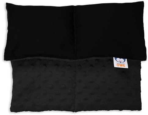 Sensory Owl Gewichtskissen Gewichtetes Schoßkissen Beschwertes Kissen Kinder Erwachsene Sensorisch Stressabbau Autismus ADHD Hilfsmittel Minky Stoff Glasgranulat 30 x 40 cm 4 kg Schwarz