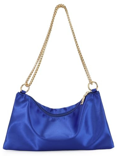 Jywmsc Borsa da Donna in Raso da Sera Frizione Scintillante Borsetta a Tracolla per Party Prom Club Wedding