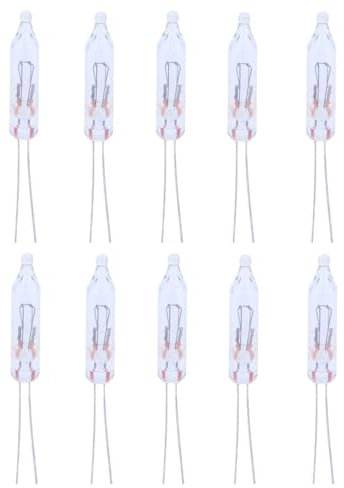 ShuoHui Ersatzbirne/für Minilichterketten, Glühlampe,7V, 1.1W / Blister/Steckfassung, Warm weiß DIY (10)