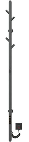 Badheizkörper Elektrisch, Elektrischer Handtuchheizkörper mit einer Stange, Towel Warmer, Intelligenter Konstanttemperatur Handtuchhalter Heizkörper, Einstellbare Temperatur Handtuchheizer-Gray