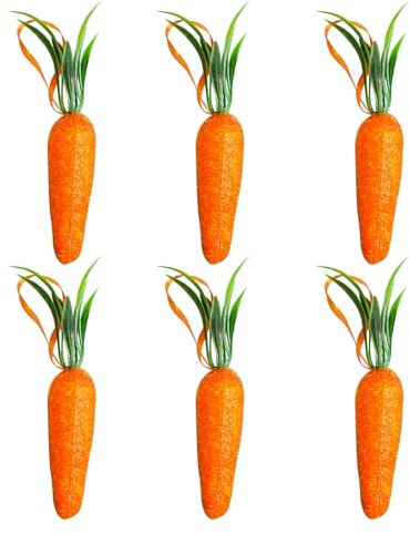 Set mit 2/6 Osterkarotten-Party-Dekorationen, langlebig, festliches Ornament für Osterveranstaltungen, Partys und Schaufenster für Oster-Karotten-Dekorationen