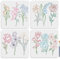 MAYJOYDIY 4 Wildblumen Schablonen 30x30cm Groß Rosen Lilien Tulpen Blumenschablonen Zum Malen Mit Pinsel Frühlingsblumen Feldpflanzen Zeichenvorlage Für Holzwände Leinwand Möbel Basteln