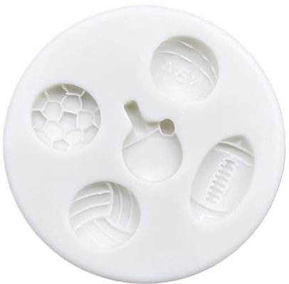 HIFFEY Tischtennis Fußball Rugby Basketball Volleyball Silikon Sugarcraft Form Cupcake Backform Fondant Kuchen Dekorieren Werkzeuge, HY001