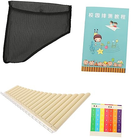 OFFSCH Professionelle 18 Stück Panflöte Mit C-dur Ton Strapazierfähiges Material Angenehmes Design Für Anfänger Und Profis Tragbares Schulmusikinstrument