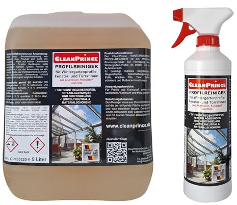 Nettoyant pour profilés pour véranda, cadres de fenêtres et profilés 5,5 l | Nettoyant pour cadres en aluminium, plastique et bois