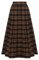 SCARLET DARKNESS Maxirock Damen Kariert Hohe Taille mit Tasche Steampunk Trachtenrock Schwarz Gelb M