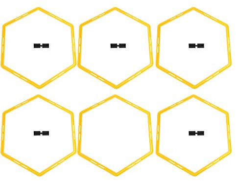 HAOHIZE Outroad Speed Agility Training Ladder Rings Set,6Pcs Agile Ring Polygon Physical Training Hexagonal Step Suit Football Equipment