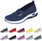 Gyaimxfu Zapatos Ortopédicos para Mujer con Malla Zapatillas Sin Cordones para Mujer Sin Manos Antideslizantes para Caminar Zapatillas Ortopédicas de Plataforma Ligeras Cómodas