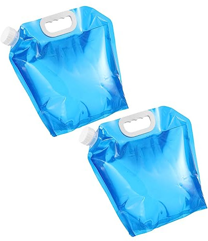 MOBUTOFU 2pcs Large Capacity Foldable Camping Water Storage Bags Silicone Water Holder for Hiking Bbq Outdoor Activities