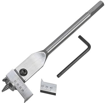 Verstellbares Holzbearbeitungsspaten, Bohrer-Set, Hartstahl, Expansives Flachbohrwerkzeug, 15–45 mm/22–75 mm, einfach einzustellen