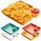 Orrdiffi Platos Aperitivos 4 Cuencos para Aperitivos Plato de Snacks de Plástico para Servir 18.3 x 16.3 cm, plato de Aperetivos
