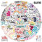 104 Pcs Graffiti Style Stickers for Adults,Cute Journal Stickers,Healing Text Sticker Scrapbook,for Kids,Teens,Girls,Boys,Adults,to Decorate Laptops,Skateboards,Diaries,Mobile Phones,Etc. ﻿