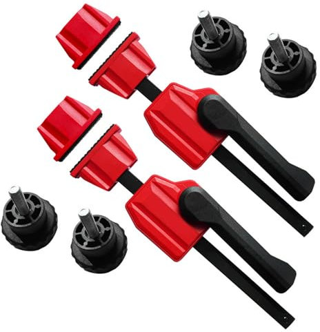 2 Stück Tisch Werkbank Klemme, Schraubstock Holzbearbeitung Werkbank Niederhalter, 20mm Loch Schnell Feste Klemme Kein Abheben von der Tischplatte, Zubehör für Holzschnitzen, Fräsen, Schleifen (19mm)