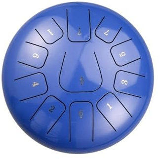 Zungentrommel aus Stahl, 30,5 cm, Handpan-Trommel, C-Key-Percussion-Instrument für Musik, Edun Konzert und Yoga, inklusive Musikbuchtasche und Schlägel, Blau, 30 cm