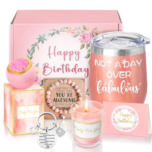 Birthday Gifts for Women, Happy Birthday Hamper Basket For Her, Pamper Box For Ladies Presents for Mum, Friends, Sister, Wife by Sheinly