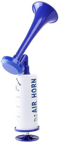 Frdhee Metall Fanfare Luftdruck Hupe, Air Horn Extrem Laut Compressed Air Horn Tröte Laut Klassische Air Horns Signalhorn Krachmacher, Football, Handball, World Cup, Luftdruck-Fanfare(Blau)