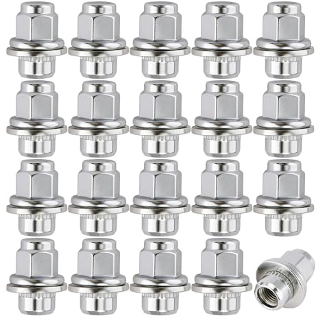 20Pcs Wheel Nuts,M12 X 1.5 Alloy Locking Wheel Nuts Silver | Anti Corrosion Coating High Strength for Jaguar XF Series XK Series XKR Series F-Type S-Type X-Type XJ X350 X351 X358