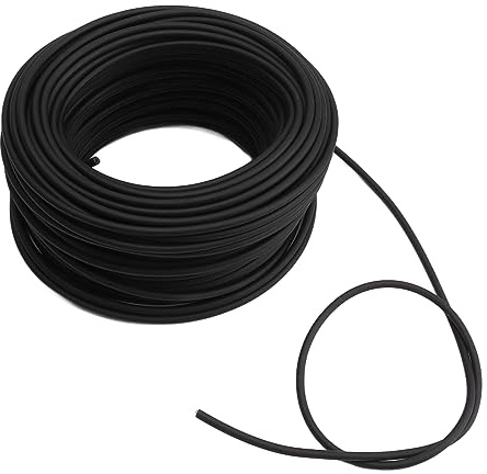 BAFOVY 5mm Filo Elettrificato per Recinzione Elettronica, Cavo a Impulso con Anima in Lega e Doppio Isolamento con Guaina in Silicone, per la Sicurezza del Bestiame in Giardino (100 m / 328,1 piedi)