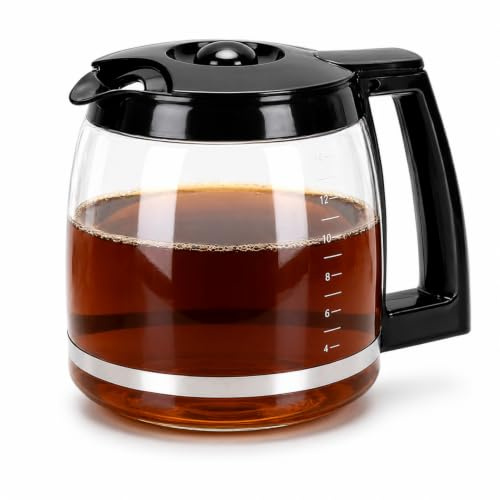 MENDUNER Kaffeekanne aus Glas, Leicht zu Reinigende Karaffe aus Borosilikat mit Tropfsicherem Ausguss, und Kältebeständiger Ersatz für die Meisten Tropfkaffeemaschinen (Ersatz für 14 Tassen 2,1 l)