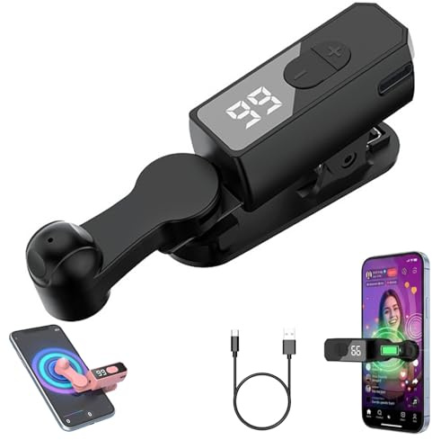 Rechargeable Version Automatic Clicker for Smartphone, Automatischer Bildschirm-Clicker, Handy-bildschirmklicker mit 107 Geschwindigkeit, Aufladbar Auto-Clicker für Spiele, Live-streaming (Schwarz)