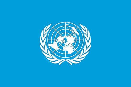 Durabol Bandera de la Organización de las Naciones Unidas ONU 150 x 90 cm Satén