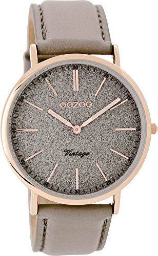 Oozoo Timepieces Damenuhr Leder/Sonstige Analog Quarzwerk Lederband C8195