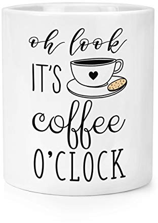 Oh Êtes C'Est Un Café O'Horloge Maquillage Brosse Crayon Pot