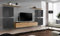 All4All Wohnwand SW 4 - Wohnzimmermöbel - Schrankwand für Wohnzimmer - Wohnzimmerschrank - Anbauwand Wohnwand Hängend - Modern - Grau+Wotan 21