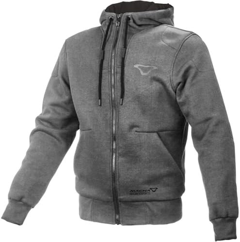 Macna Nuclone Motorrad Zip Hoodie, dunkelgrau, 2XL