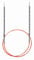 Addi 63385 addiNovel Rundstricknadeln, quadratisch, 40 cm x 8 mm, Metall, rot, 40cm 8mm