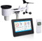 ECOWITT Wetterstation HP2551, 7 Zoll große WiFi TFT Farbdisplay Konsole mit den 3-in-1 Innensensoren, 7 in 1 Solarbetriebener Funk Wettersensor für draußen, Haus Garten Bauernhof Wettervorhersage