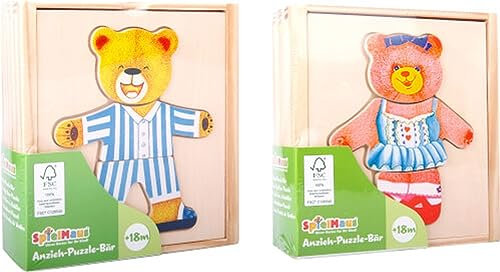 Vedes SpielMaus Anzieh-Bär Schatulle | Sortiert | Holzspielzeug #60449082