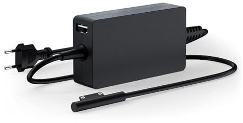 Caricabatterie Surface Pro,Adattatore di alimentazione CA 44W per Microsoft Surface Pro 3/4 /5/6,Microsoft Surface Book/Go/Laptop Modello 1625 1706 1796, con porta USB e cavo di prolunga