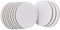 NBEADS 24 Panneaux de Toile, Tableau de Peinture à L'Huile Blanc Rond Plat Sur Toile de Peinture Sur Bois et Lin pour la Peinture, Blanc, 10x0.3 cm