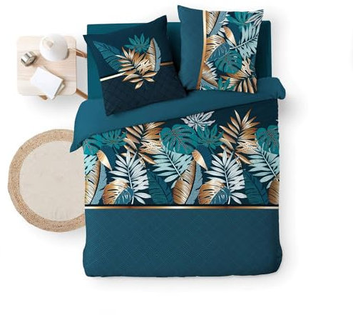 Douceur d'Intérieur, 3-teiliges Bettwäsche-Set (260 x 240 cm) Alianor, 100% Baumwolle