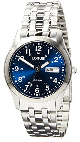 LORUS Herren Analog Quarz Uhr mit Metall Armband RXN77DX9