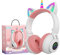 YUSONIC Unicorn Headphones Wireless,Yusonic Toddler Bluetooth Headphones for Girls Boys laptop Tablet,Led Light Up Kids Headphone for Birthday travel school Gifts.(white)