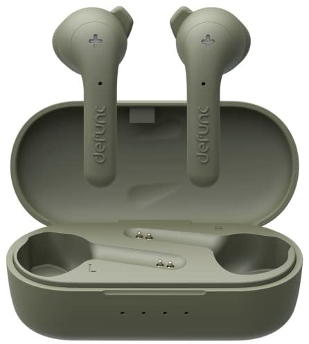 Defunc True Wireless Earbuds True Basic IPX4 Wasserdicht In-Ear 5.0 Bluetooth Stereo-Ohrhörer mit integriertem Mikrofon - Lange Spielzeit & Ladeetui (grün)