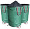 VOUNOT Pop Up Gartensack mit Griffen und Kordelzugverschluss 3er Set 100 L, Faltbarer Laubsack Selbstaufstellend Gartenabfallsack, Grün