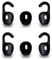 6 Pack Silicone Eargels, Earhook Black, Eargels Earbuds Tips for Jabra Talk 45/ for Stealth/for Boost Bluetooth Headset Headphone Earphones Accessories Pack