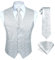 Enlision Anzugweste Weiß Herren Hochzeit Paisley Westen & Krawatte Einstecktuch Party Floral Jacquard Anzug Weste Set XXL
