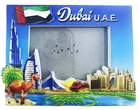 3D Dubai UAE Kühlschrankmagnet Souvenir Geschenk, Harz, handgefertigt, Dubai Kühlschrankmagnet, Heim- und Küchendekoration, Kollektion mit Spiegel