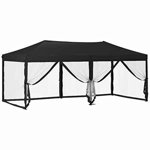 Partyzelt Faltbar mit Seitenwänden 3x6 m 210D Oxford-Gewebe Stahlrahmen for Outdoor Veranstaltungen