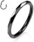 16G Conch Creolen Septum Schmuck Schwarzer Nasenring Creolen Daith Ohrringe Chirurgenstahl Higned Segment Nahtloser Clicker Ring Helix Knorpel Rook Lobe Piercing Schmuck 8mm Rhombus Cut Form