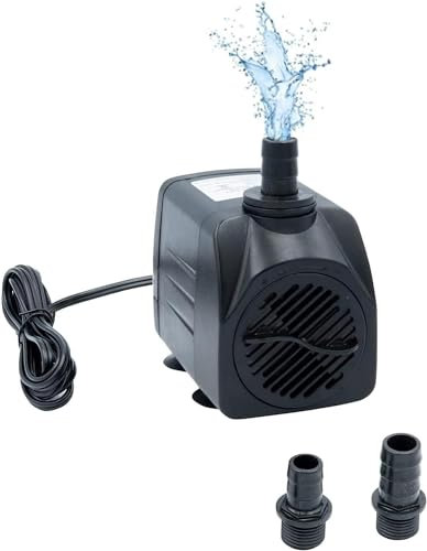 Mini Wasserpumpe Aquarium Pumpe, Tauchpumpe mit 3 Düse Teichpumpe 25W 1800L/H Kabel 1.5m Wasserspielpumpe Submersible Pumpe für Teiche, Aquarium, Garten, Brunnen, Gartenteich Springbrunnen