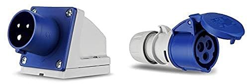 REV 0510615555 Caravan, CEE-Stecker Wand 0512565555 CEE-Caravan Kupplung, 3-polig IP44, 230V